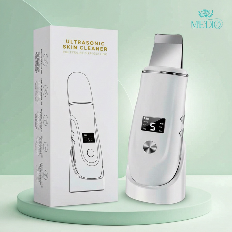 Ultrasonic scrubber Ultrasonic Skin Perfector | 3-in-1 Deep Pore Cleansing & Lifting Spatula - Image 1