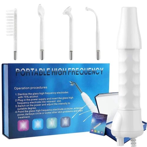 Pro-Glow High Frequency Wand | 4-in-1 Clinical Electrotherapy System for Acne & Anti-Aging