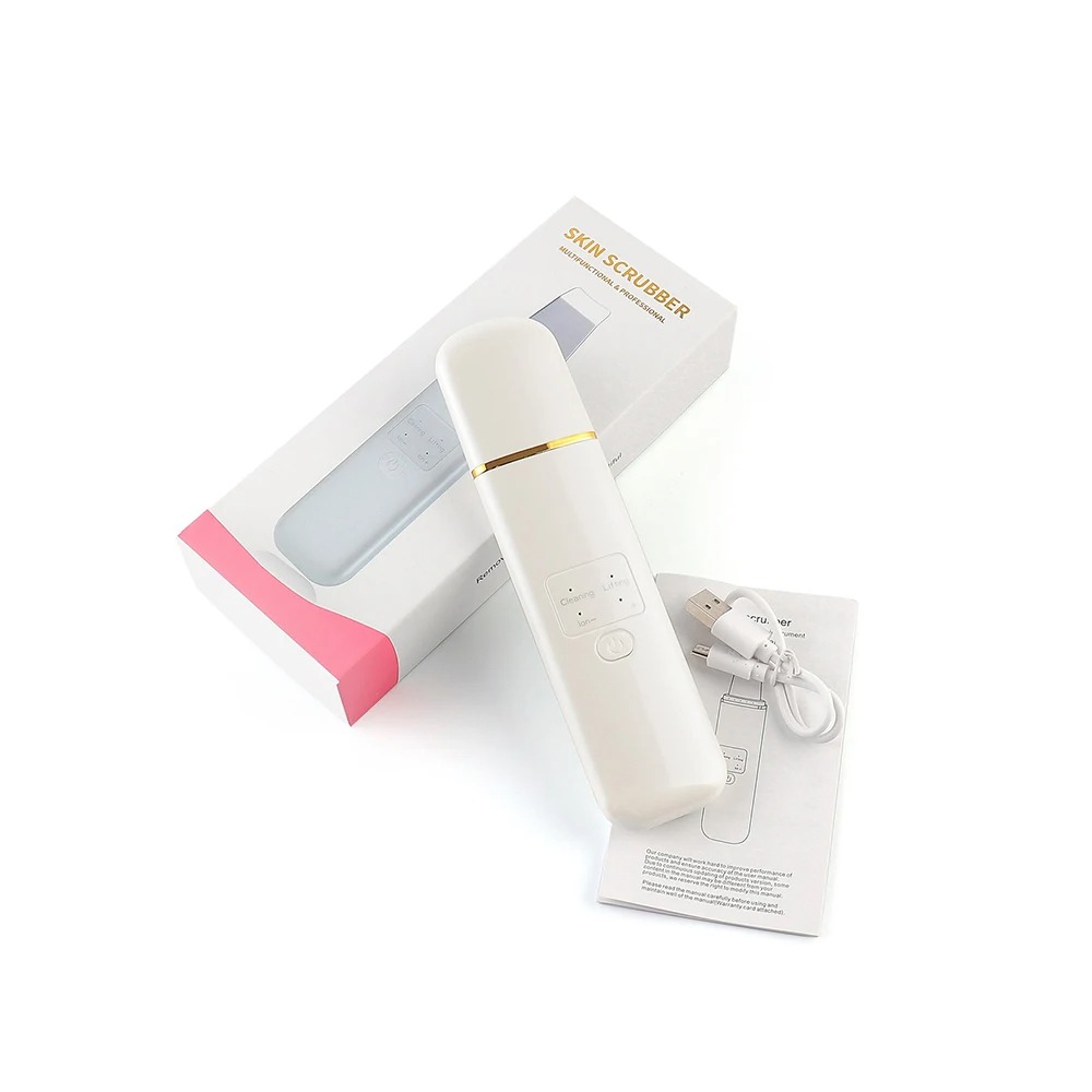 الصورة الرئيسية-8 Professional Ultrasonic Skin Scrubber | 4-in-1 Deep Cleansing & Lifting Facial Device - الصورة 1